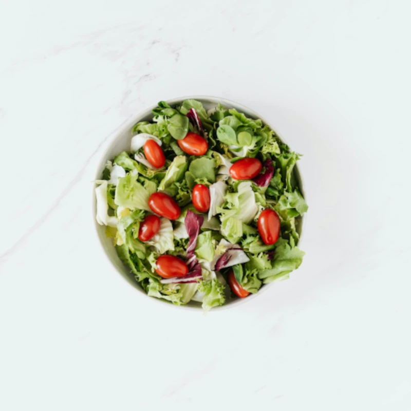 Salad In a plate with White Background