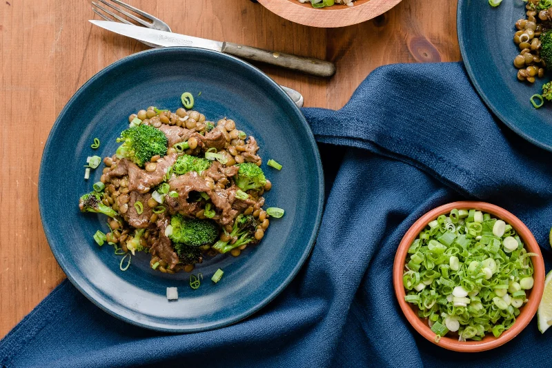 Beef Stir Fry accompanying Broccoli